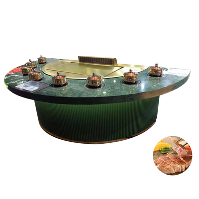 Customized Decoration Furniture Restaurant Hibachi Grill Flat Cooking Surface