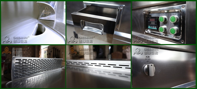 Tabela da grade de Teppanyaki da cor vermelha, placa de Teppanyaki com forma do retângulo da gaveta