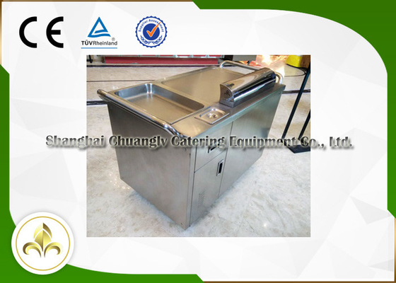 comprar O assado Teppanyaki móvel de S/S grelha a eficiência elevada superior lisa exterior da chapa para assar online manufacture