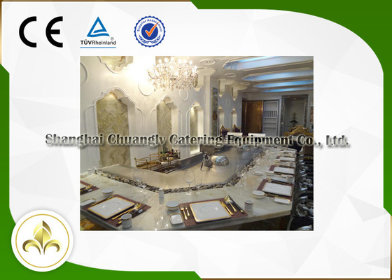 comprar A parte superior lisa da forma do arco grelha a tabela exterior de Hibachi uma capacidade de mais de 14 assentos online manufacture