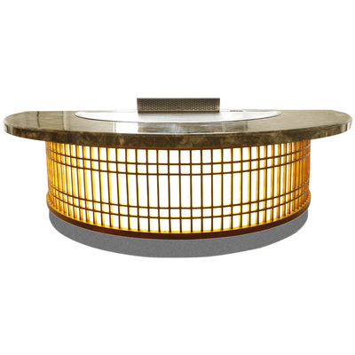comprar Grelhas de Teppanyaki de 7 lugares de cobre semicírculo personalizado com móveis de luxo online manufacture