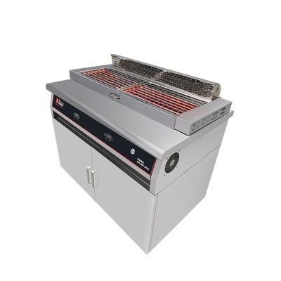 comprar Grelhas de churrasco elétricas comerciais de aço inoxidável com sistema de escape de corrente descendente Fabricação em linha