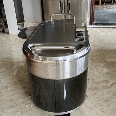 comprar TO14 Aço inoxidável Grill móvel Teppanyaki Gás de mesa para baixo Aumento de escape online manufacture