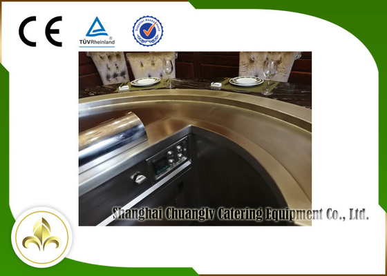 comprar Parte superior ou abaixo da grade elétrica do tampo da mesa de Teppanyaki da exaustão das emanações com 10 assentos online manufacture