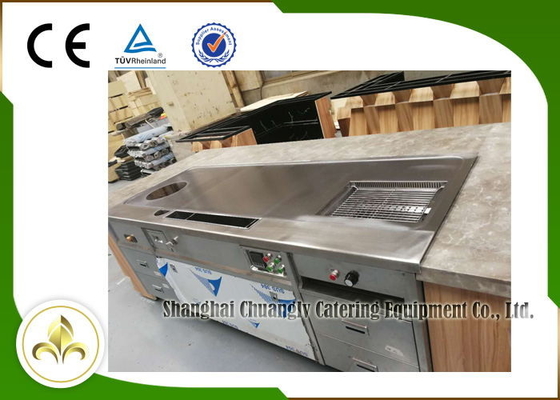 comprar Assado de aço inoxidável do fogão da sopa de Electromagneitc da multi tabela da grade de Teppanyaki da função online manufacture