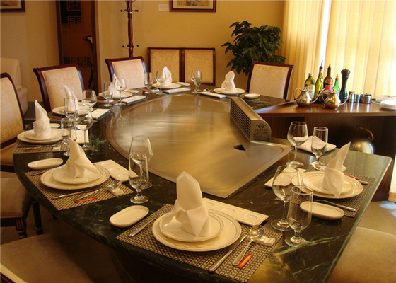 comprar Grade dobro feita sob encomenda do tampo da mesa de Teppanyaki dos queimadores para o alimento Plazza online manufacture