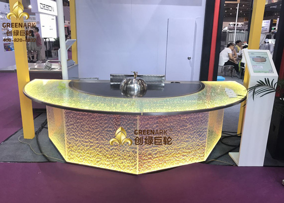 comprar Da indução grade comercial da tabela de Teppanyaki do círculo semi - com sistema da purificação online manufacture
