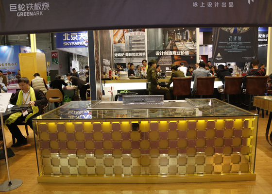 comprar Indução dobro do tubo de Electricial da grade de Teppanyaki do restaurante japonês dos queimadores online manufacture