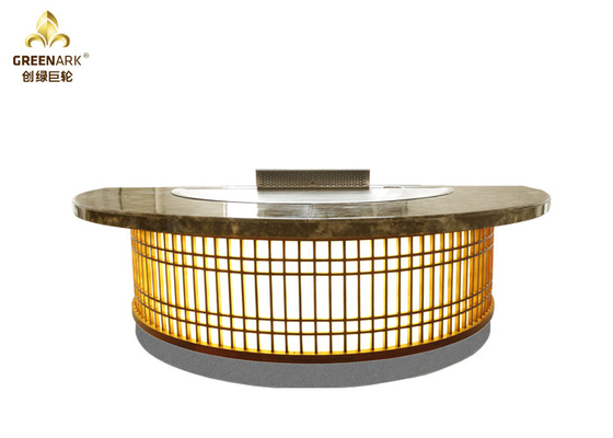 comprar Grill de aço inoxidável Grill Teppanyaki Mesa Painel de controle inteligente, semicírculo Equipamento de cozinha comercial online manufacture
