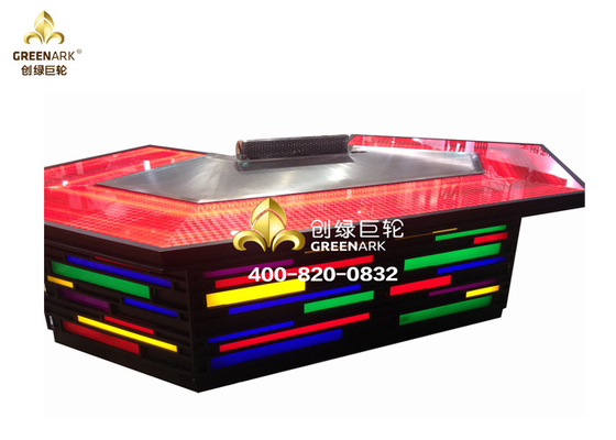 comprar Parte superior da forma da ponte ou abaixo da tabela da grade de Teppanyaki da exaustão das emanações com 11 assentos Fabricação em linha