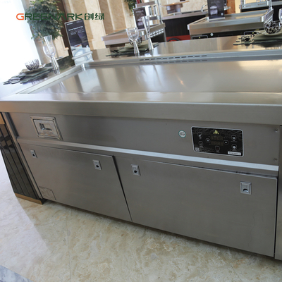 comprar Teppanyaki Grill Table 20mm Steel Top com certificação CE ISO da fábrica da China Fabricação em linha