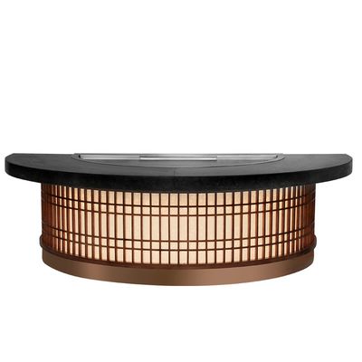 comprar Semi-Circular Teppanyaki Grill Table 1300x1000x800mm 8000W Fabricação em linha
