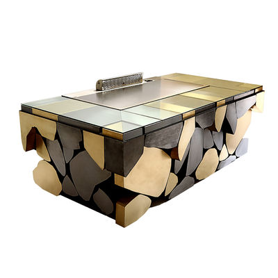 comprar 7-10 Seats Commercial Teppanyaki Grill Table with 8000W Power and 220-240V/380V for Restaurants Fabricação em linha