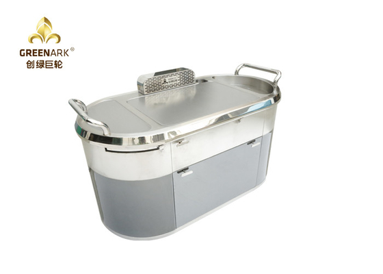 comprar Grelhador Teppanyaki Oval Down Exaustion Mobile GLP Gás Natural Mesa Hibachi Com Purificação online manufacture