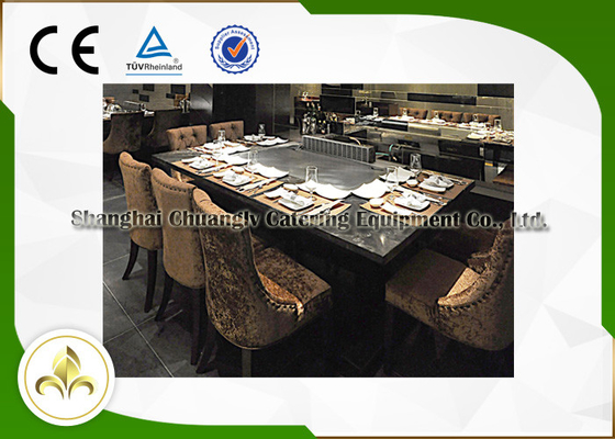 7 certificação do CE ISO9001 da configuração básica da tabela da grade de Teppanyaki da indução elétrica de Seat