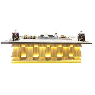 Da tabela multifuncional da grade de Teppanyaki do retângulo aquecimento eletromagnético 15KW