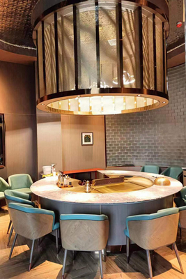 Tabela japonesa sem fumaça da grade de Teppanyaki do círculo