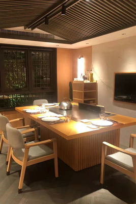 GREENARK Teppanyaki Grill Table Indução de fumo para baixo Grill de escape