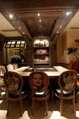 Tabela da grade de Teppanyaki do restaurante