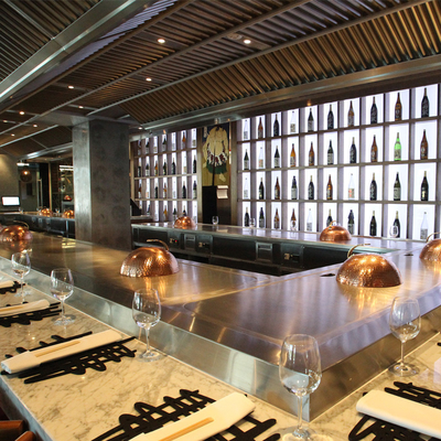 Tabela japonesa de Hibachi da grade de Teppanyaki com projeto personalizado