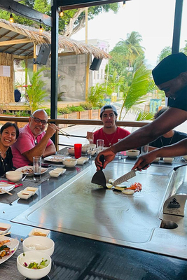 Rectângulo externo de gás independente Teppanyaki Grill Table Hibachi Grill