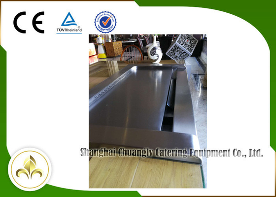 8 assentos abaixo da tabela portátil elétrica da grade de Teppanyaki do retângulo da exaustão do fumo