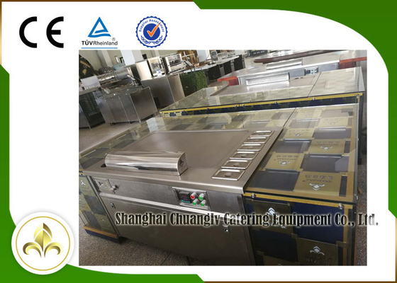 10 assentos Electromagnatic ou forma japonesa do retângulo da tabela da grade de Teppanyaki do aquecimento de indução