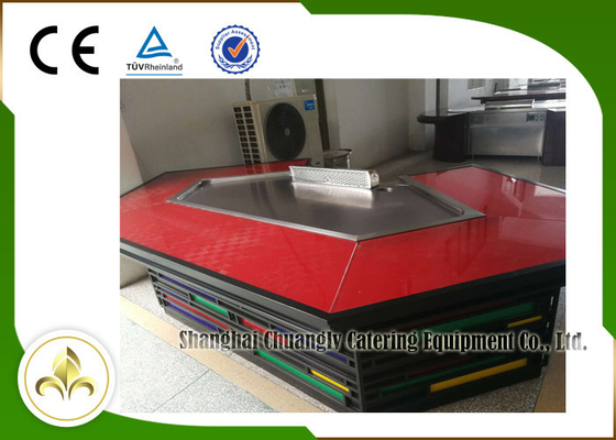 Tubo elétrico de 11 assentos que aquece o material de aço inoxidável da tabela da grade de Teppanyaki