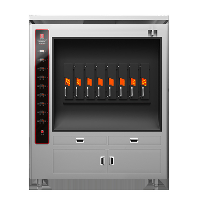 Grelha elétrica comercial de peixe com 8 compartimentos 8 peixes de cada vez Equipamento de forno de churrasco