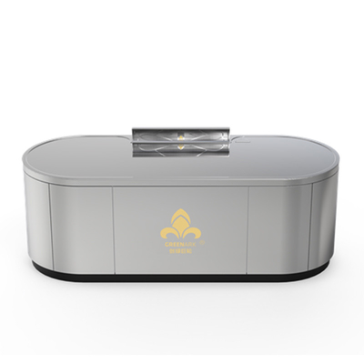Mesa de Grelha Teppanyaki Oval pode ser personalizada em tamanho e método de escape de fumaça (de acordo com as necessidades) grelhahibachi