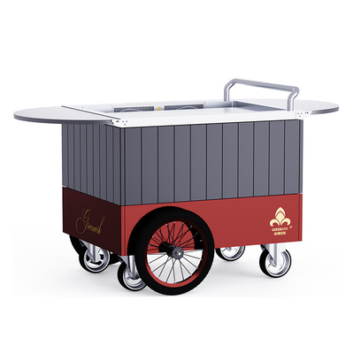 Red Mobile Teppanyaki Grill rodas personalizadas de 16 polegadas Movimento livre Material de qualidade alimentar Hibachi Grill Table