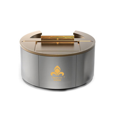 Mesa redonda de cobre Teppanyaki pode ser personalizada em tamanho e método de escape de fumaça (de acordo com as necessidades) grelhahibachi