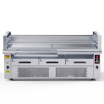 Grelha de churrasco comercial sem fumo de alta temperatura de 15 kW