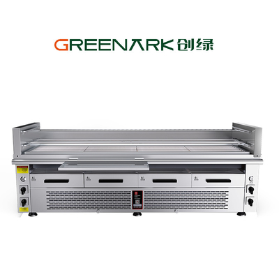 Grill elétrico comercial de 4 zonas - Controle independente a 800°C.
