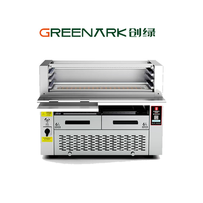 Grelha elétrica comercial - Alta temperatura de 800°C, eficiência energética e certificado CE