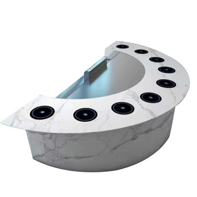 Mesa de Grelha Teppanyaki de aço inoxidável 1300x1000x800mm 8kW 380V