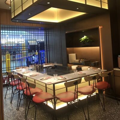 Mesa de Grelha Teppanyaki de Família Japonesa para Restaurante