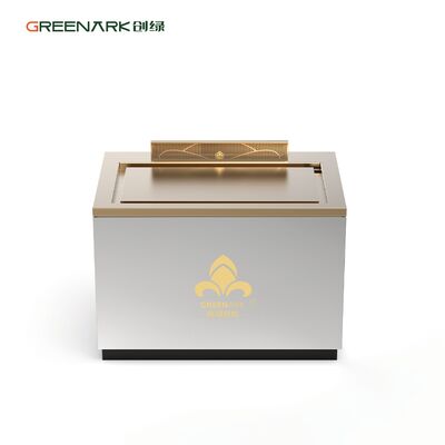 Grelha Teppanyaki Premium de Cobre de Alta Qualidade com 16mm de Espessura, 8000w de Potência e 95% de Taxa de Extração de Fumos
