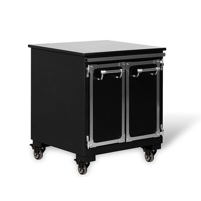 Grill comercial espanhol de grelhado de ferro Forno de carvão de dois andares com aço inoxidável 304 e armário de fundo