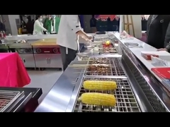 6Grill de churrasco elétrico de aço inoxidável sem fumo para restaurante