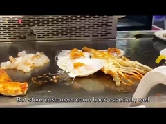 Tabela da grade de Teppanyaki do aço do restaurante 380V Satinless