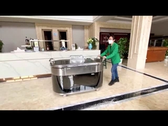 Mesa de Grelha Teppanyaki Móvel Oval