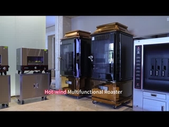 Máquina de assar pato com vento quente Multifunção Asador com porta de vidro Forno Limpeza automática